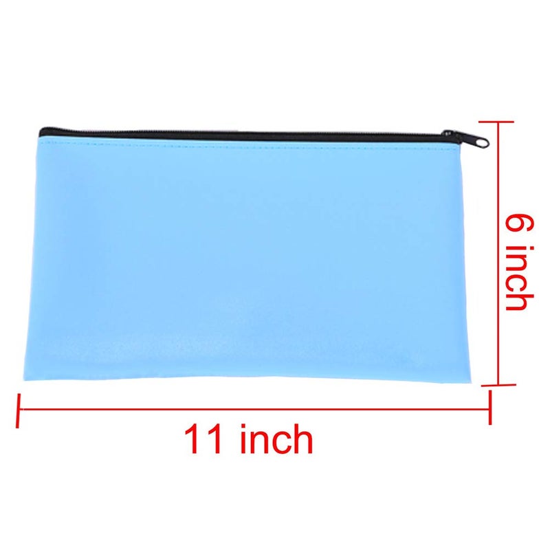 Vankcp 14Pcs Bank Deposit Money Bag, 7 colors Deposit Zippered Coin Bag 11'' x 6.3'' Waterproof Colorful Leatherette Cash Bag for Office Travel Home Magician - Image 4
